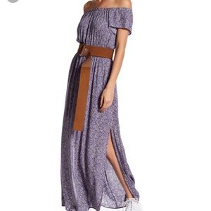 NWT off the shoulder lavender maxi